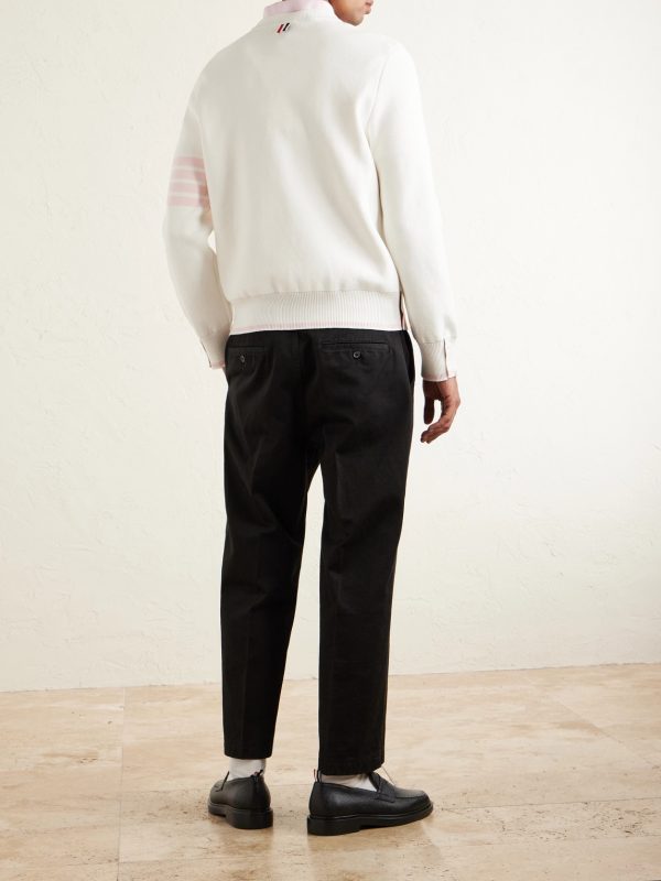 Striped Cotton Sweater - BK Striped Cotton Sweater - BK