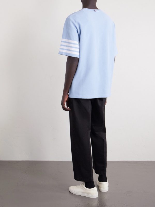 Striped Cotton-Piqué T-Shirt - BK Striped Cotton-Piqué T-Shirt - BK