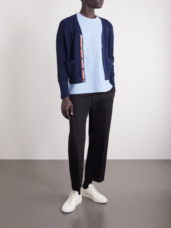 Striped Cotton-Piqué T-Shirt - OU Striped Cotton-Piqué T-Shirt - OU