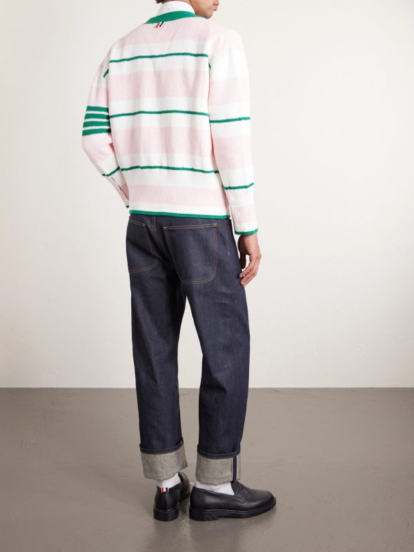 Striped Cotton Cardigan - BK