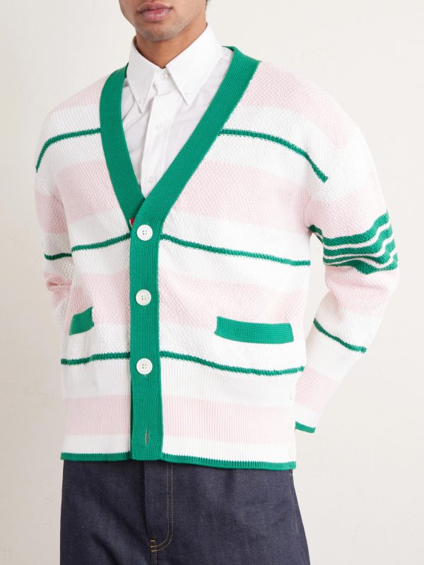 Striped Cotton Cardigan - FR