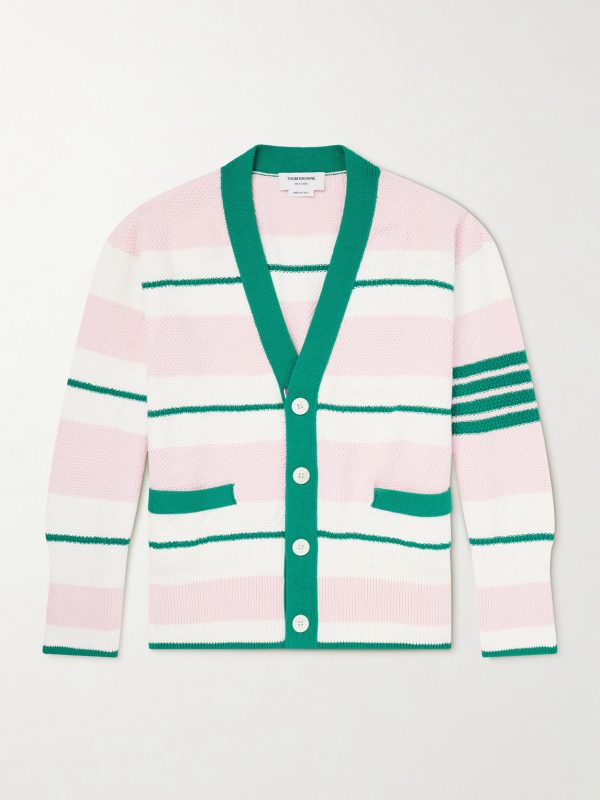 Striped Cotton Cardigan