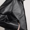 Layered Leather Blouson Jacket - CU