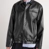 Layered Leather Blouson Jacket - FR