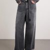 + Beyondexx Wide-Leg Belted Distressed Jeans - FR + Beyondexx Wide-Leg Belted Distressed Jeans - FR