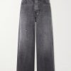 + Beyondexx Wide-Leg Belted Distressed Jeans + Beyondexx Wide-Leg Belted Distressed Jeans