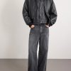 + Beyondexx Wide-Leg Belted Distressed Jeans - OU + Beyondexx Wide-Leg Belted Distressed Jeans - OU