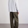 Convertible-Collar Checked Flannel Shirt - BK Convertible-Collar Checked Flannel Shirt - BK