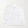 Convertible-Collar Checked Flannel Shirt Convertible-Collar Checked Flannel Shirt