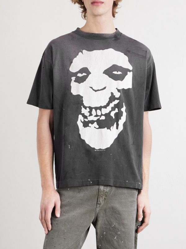 + BAPE® Distressed Printed Cotton-Jersey T-Shirt - FR