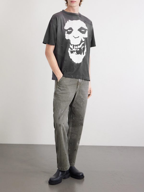 + BAPE® Distressed Printed Cotton-Jersey T-Shirt - OU