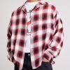 Convertible-Collar Checked Flannel Shirt - CU Convertible-Collar Checked Flannel Shirt - CU