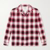 Convertible-Collar Checked Flannel Shirt Convertible-Collar Checked Flannel Shirt