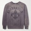 Abberation Distressed Printed Cotton-Jersey Sweater