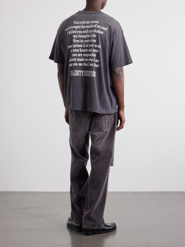 Paint-Splattered Printed Cotton-Jersey T-Shirt - BK Paint-Splattered Printed Cotton-Jersey T-Shirt - BK