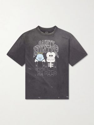 Paint-Splattered Printed Cotton-Jersey T-Shirt