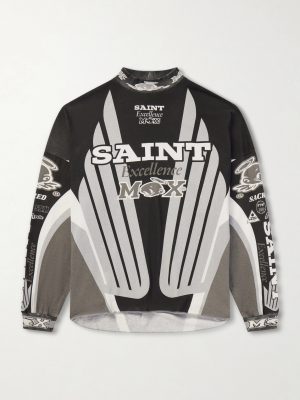 Printed Cotton-Jersey Sweater