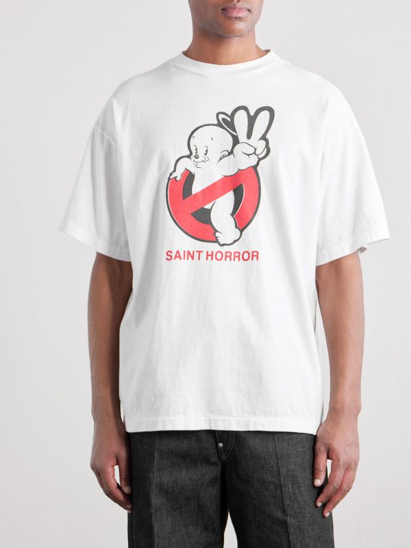 Saint Horror Printed Cotton-Jersey T-Shirt - FR Saint Horror Printed Cotton-Jersey T-Shirt - FR