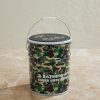 + Bape Camouflage-Print Metal Can Stool + Bape Camouflage-Print Metal Can Stool