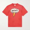 Distressed Logo-Print Cotton-Jersey T-Shirt Distressed Logo-Print Cotton-Jersey T-Shirt