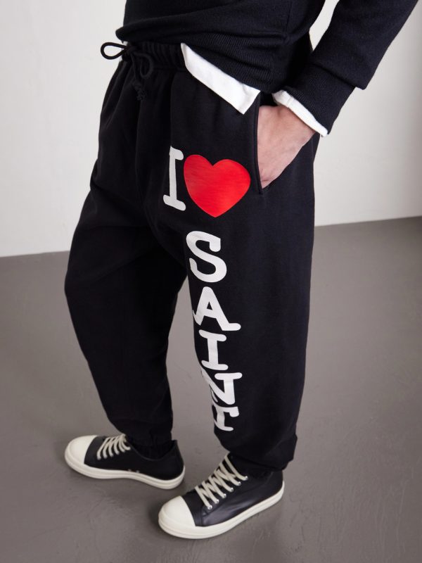 I Love Saint Tapered Printed Cotton-Jersey Sweatpants - CU I Love Saint Tapered Printed Cotton-Jersey Sweatpants - CU