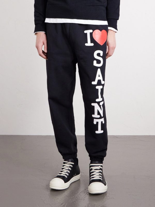 I Love Saint Tapered Printed Cotton-Jersey Sweatpants - FR I Love Saint Tapered Printed Cotton-Jersey Sweatpants - FR