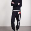 I Love Saint Tapered Printed Cotton-Jersey Sweatpants - OU I Love Saint Tapered Printed Cotton-Jersey Sweatpants - OU