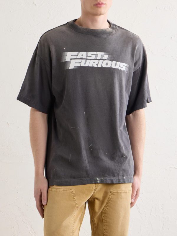 + Fast & Furious Paint-Splattered Printed Cotton-Jersey T-Shirt - FR + Fast & Furious Paint-Splattered Printed Cotton-Jersey T-Shirt - FR