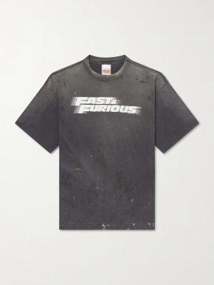 + Fast & Furious Paint-Splattered Printed Cotton-Jersey T-Shirt
