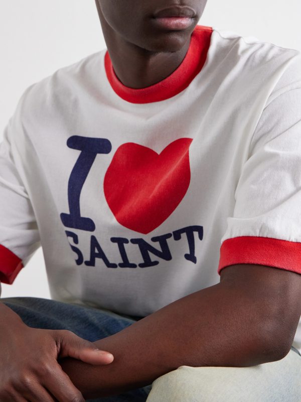 I Love Saint Cotton-Jersey T-Shirt - E1