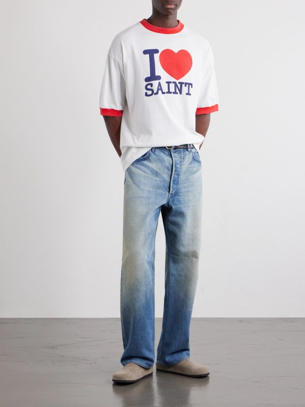 I Love Saint Cotton-Jersey T-Shirt - OU