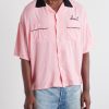 Deck of Cards Convertible-Collar Logo-Embroidered Satin Shirt - FR Deck of Cards Convertible-Collar Logo-Embroidered Satin Shirt - FR