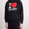 I Love Saint Logo-Print Cotton-Jersey Hoodie - FR