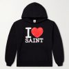 I Love Saint Logo-Print Cotton-Jersey Hoodie
