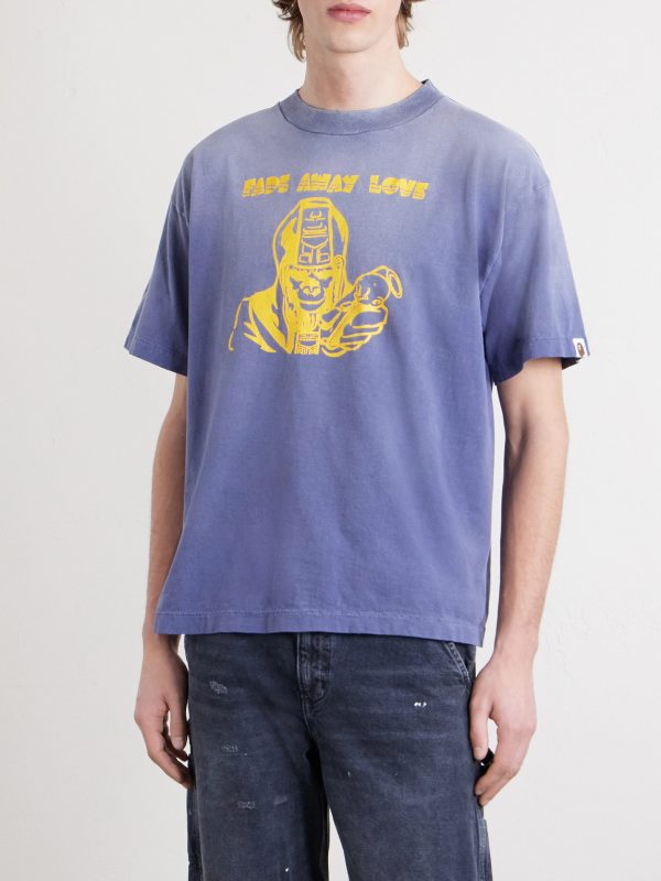 + BAPE® Distressed Printed Cotton-Jersey T-Shirt - FR