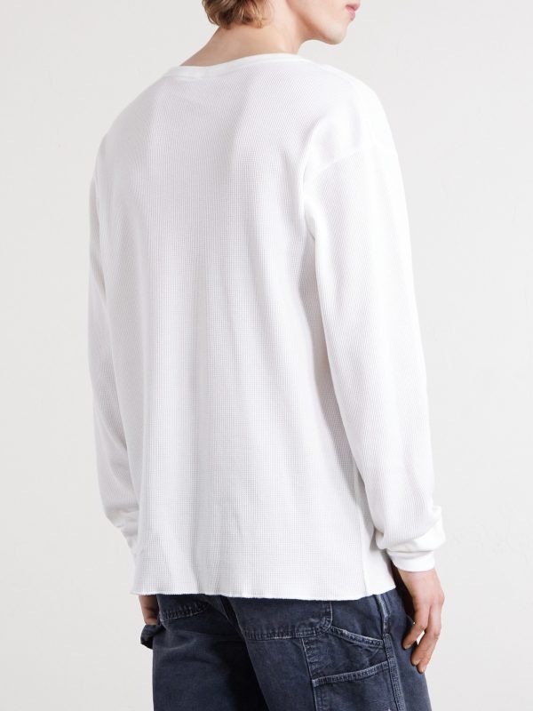 Thermal Logo-Embroidered Honeycomb-Knit Cotton T-Shirt - BK Thermal Logo-Embroidered Honeycomb-Knit Cotton T-Shirt - BK