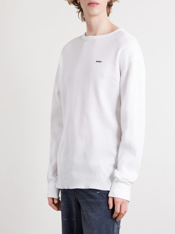 Thermal Logo-Embroidered Honeycomb-Knit Cotton T-Shirt - FR Thermal Logo-Embroidered Honeycomb-Knit Cotton T-Shirt - FR