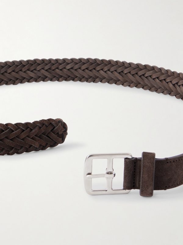 3.5cm Woven Suede Belt - E1