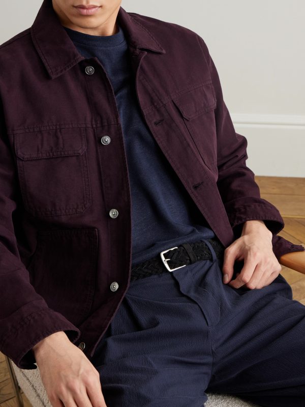 3.5cm Woven Suede Belt - FR 3.5cm Woven Suede Belt - FR