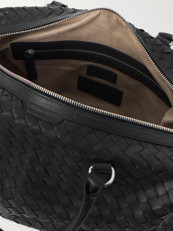 Woven Leather Weekend Bag - E1