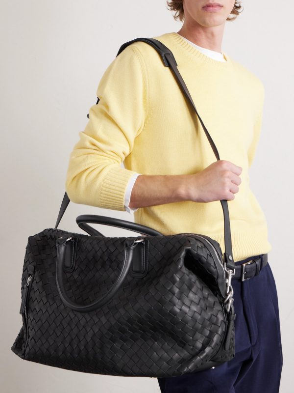 Woven Leather Weekend Bag - E2