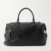 Woven Leather Weekend Bag