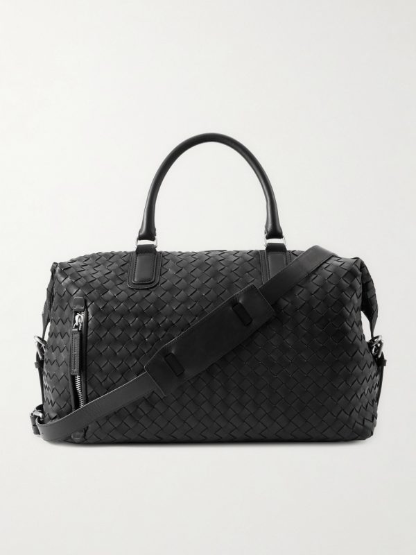 Woven Leather Weekend Bag