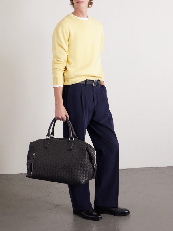 Woven Leather Weekend Bag - OU