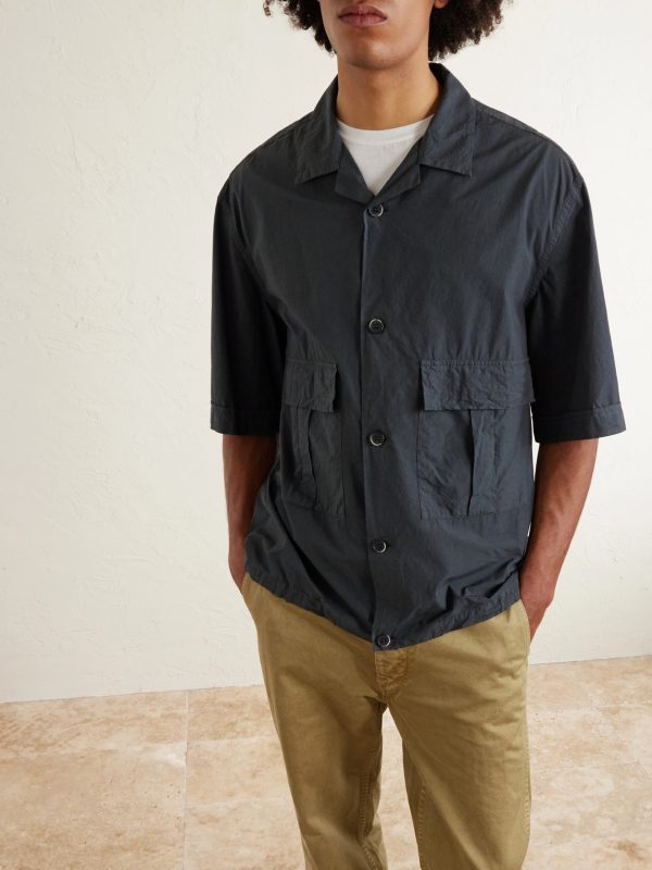 Camp-Collar Cotton-Poplin Shirt - FR Camp-Collar Cotton-Poplin Shirt - FR