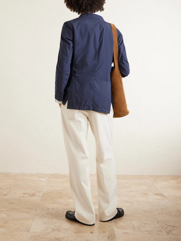 Borgo Tendon Crinkled Cotton-Poplin Blazer - BK Borgo Tendon Crinkled Cotton-Poplin Blazer - BK