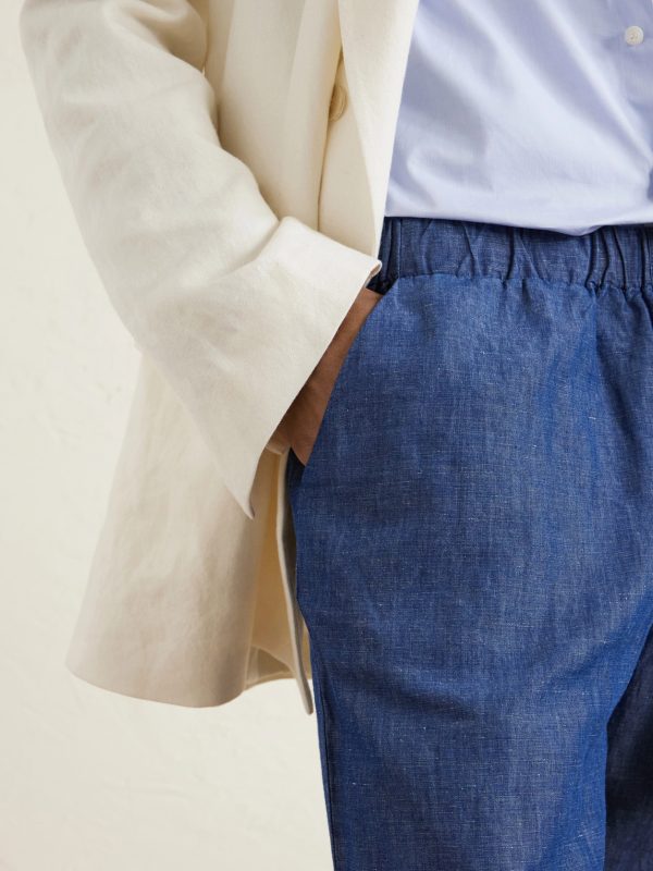 Tapered Linen and Cotton-Blend Trousers - CU Tapered Linen and Cotton-Blend Trousers - CU