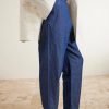 Tapered Linen and Cotton-Blend Trousers - E1 Tapered Linen and Cotton-Blend Trousers - E1