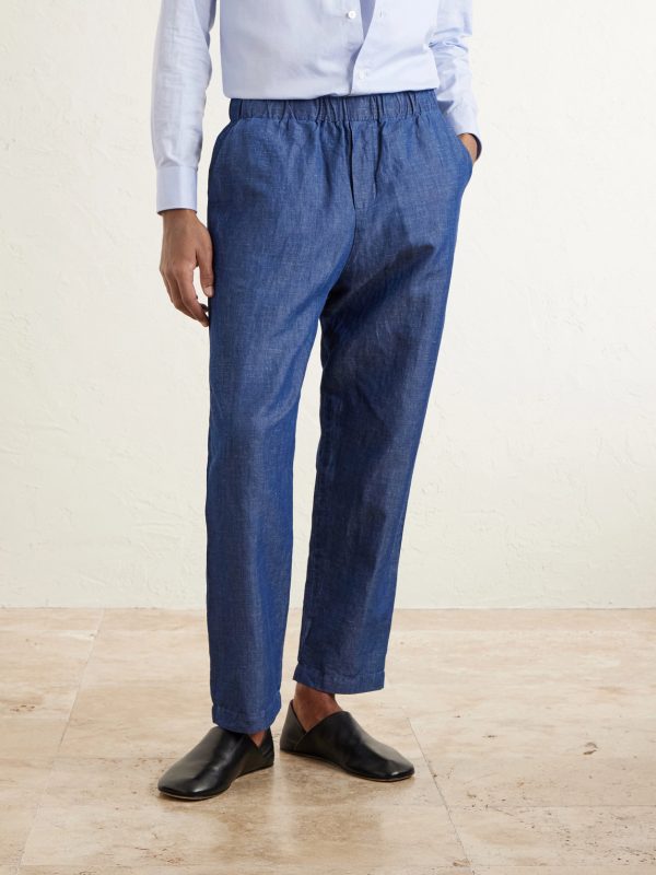 Tapered Linen and Cotton-Blend Trousers - FR Tapered Linen and Cotton-Blend Trousers - FR