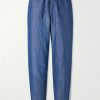 Tapered Linen and Cotton-Blend Trousers Tapered Linen and Cotton-Blend Trousers